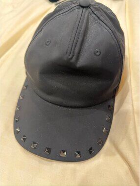 Valentino Black Studded Adjustable Baseball Cap